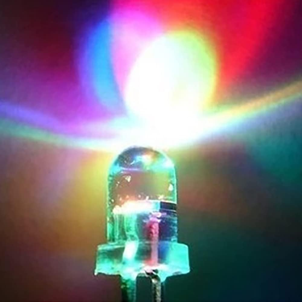 100Pcs 5Mm RGB Multicolor Slow Flashing LED Diode, Multi-Color Blinking Chang…