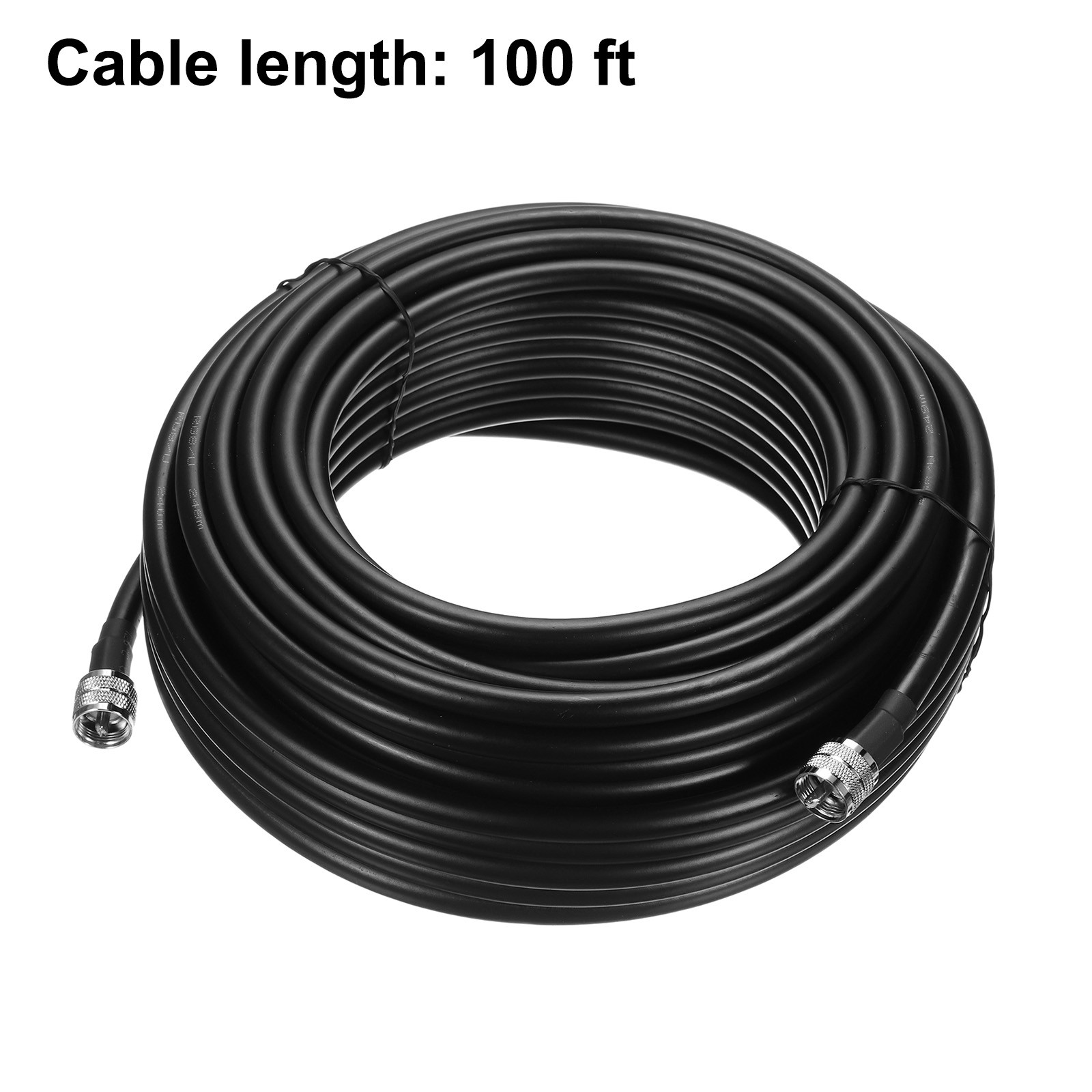 RG8/U Coax Cable with Pl-259 Male Connectors for CB/Ham Radio 30.5m/100Feet