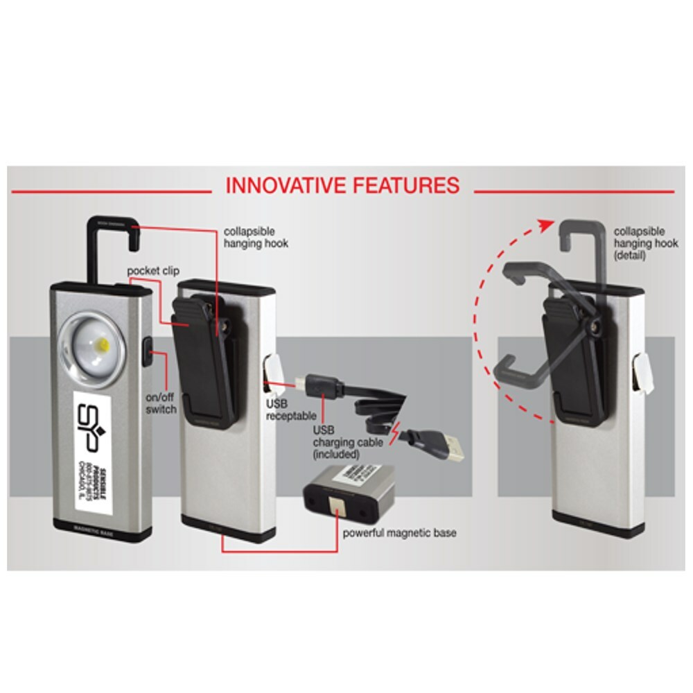 Rechargeable Pocket Light / Flashlight RPL1 RPL-1 Choice of Red Silver or Black