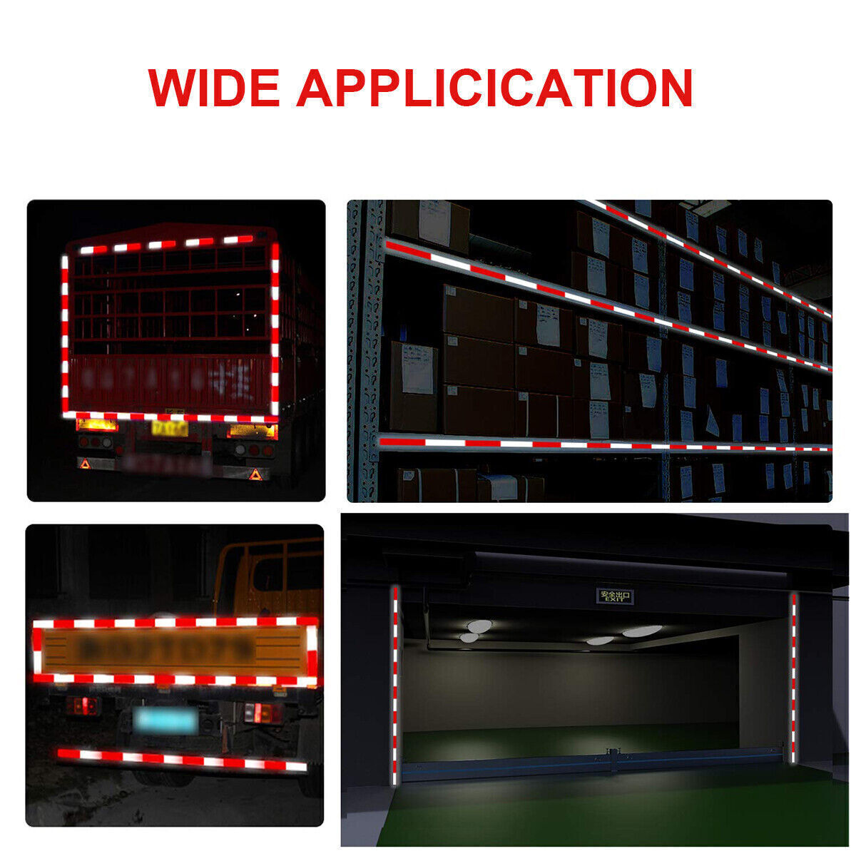 High Visible Auto Reflective Warning Tape Conspicuity Sign Safety Sticker Film