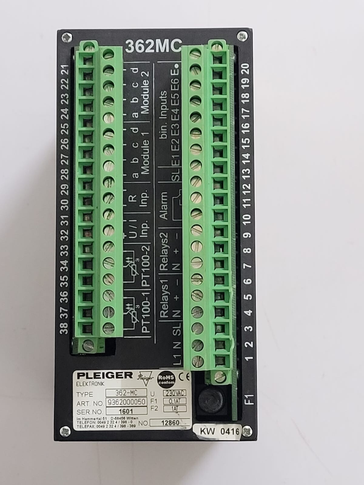 PLEIGER ELEKTRONIK 362MC Multi Function Controller 9362000050