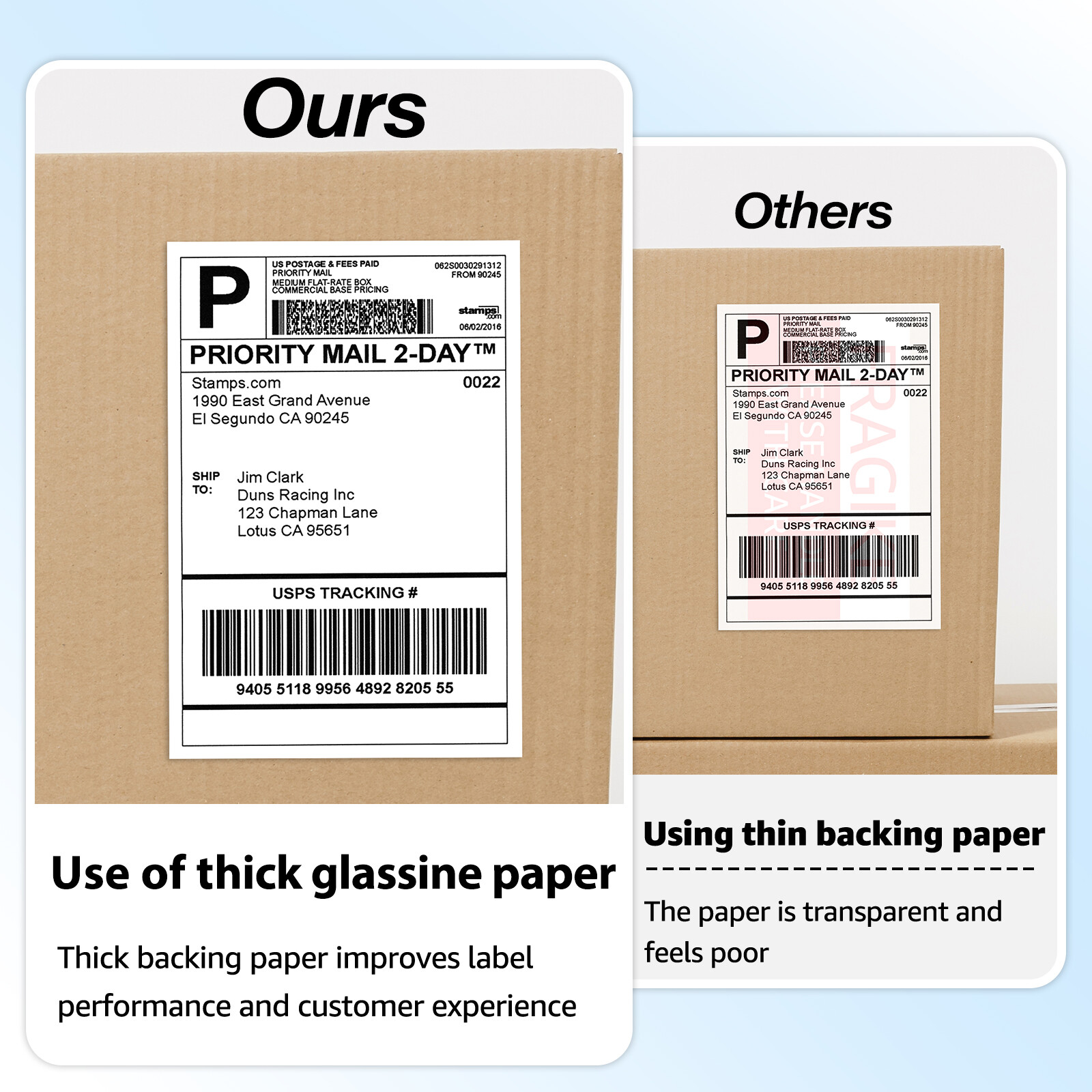 4X2 Direct Thermal 750 Labels Per Roll 4″X2″ For Zebra LP ZP GX LP2844 GC420T
