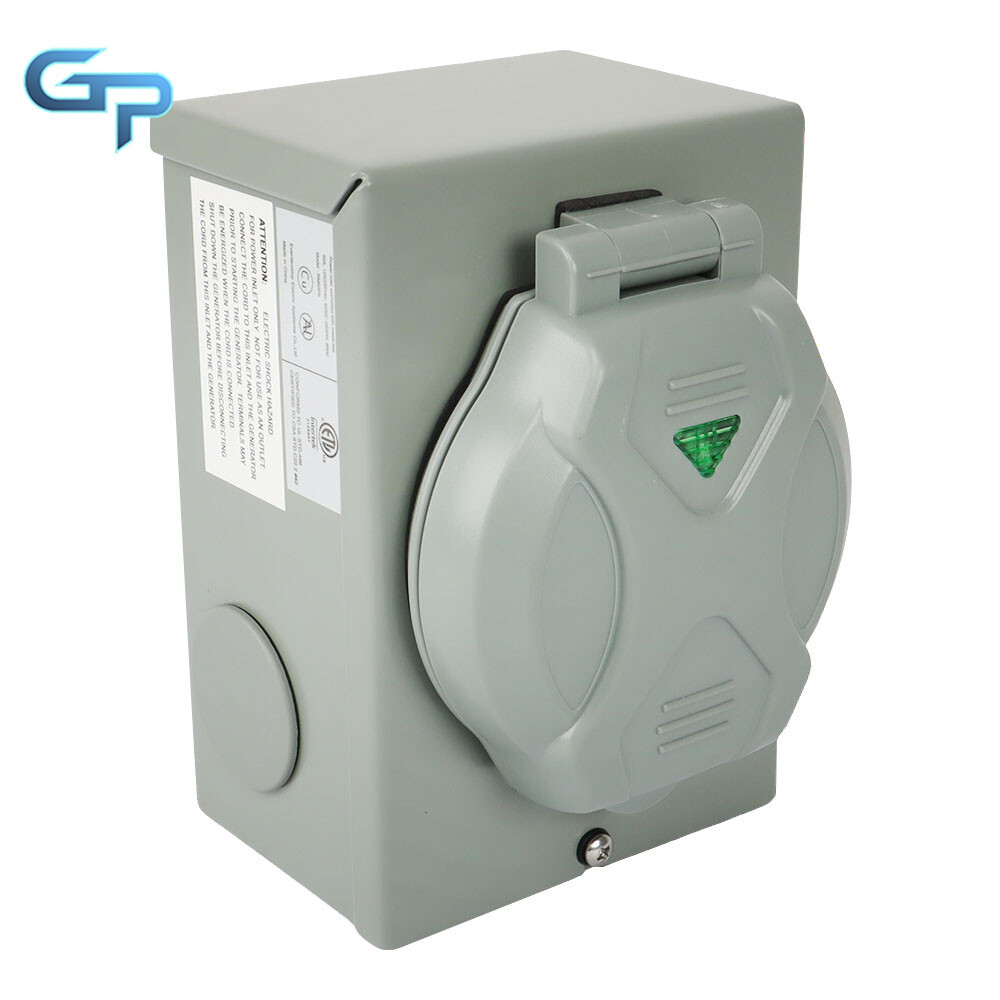 50 Amp Generator Power Inlet Box, SS2-50P 3 Prong Power Inlet Box 120/250V