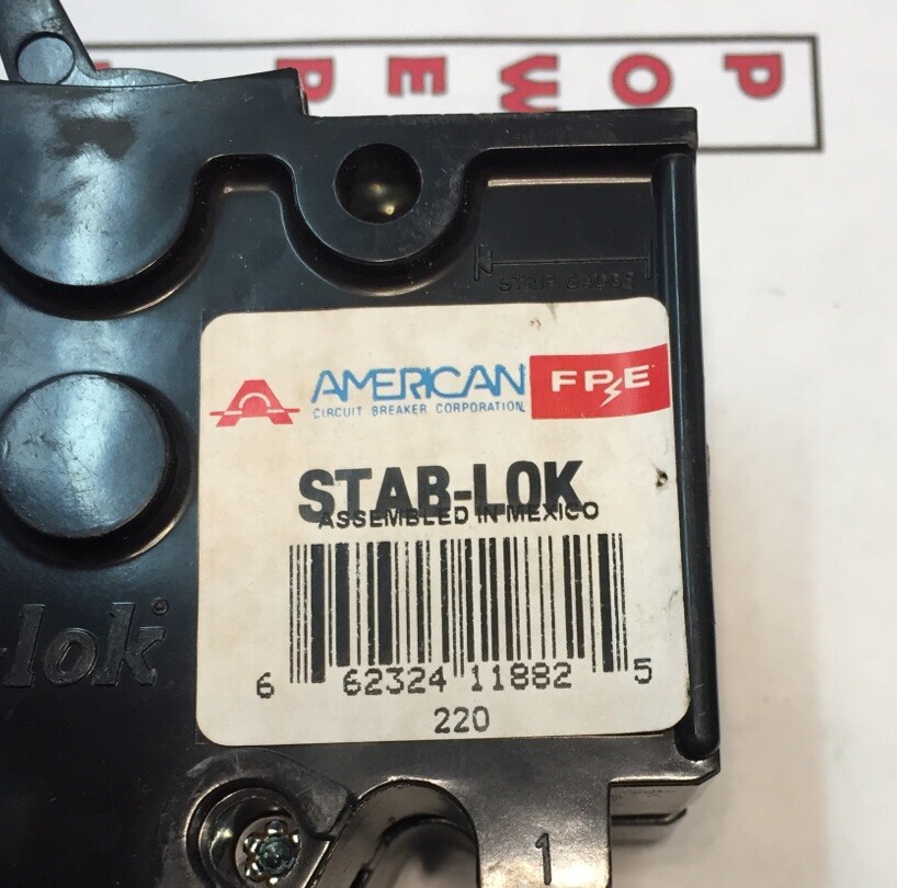 Federal Pacific FPE Stab-Lok Breaker 2 Pole 20 Amp 240V Thick – Ships Today