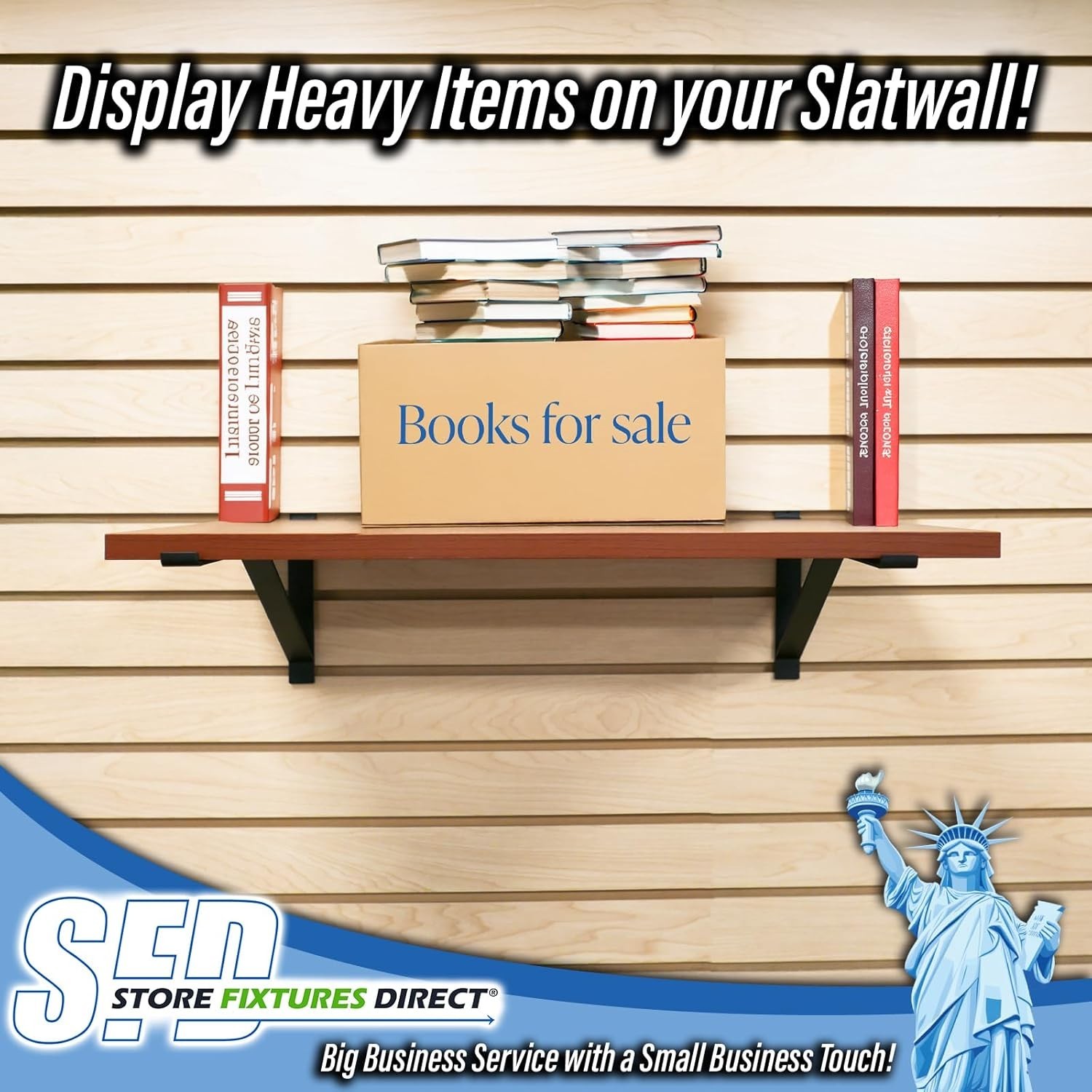 12″ Black Heavy Duty Slatwall Brackets – Securely Display Your Shelves (4 Pack)