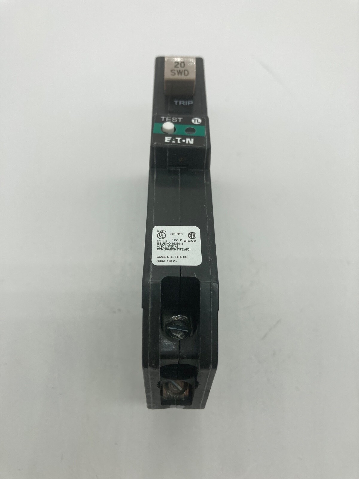 New Eaton CHFP120AF 20 Amp 1 Pole 120V Plug On Neutral Combination AFCI Breaker