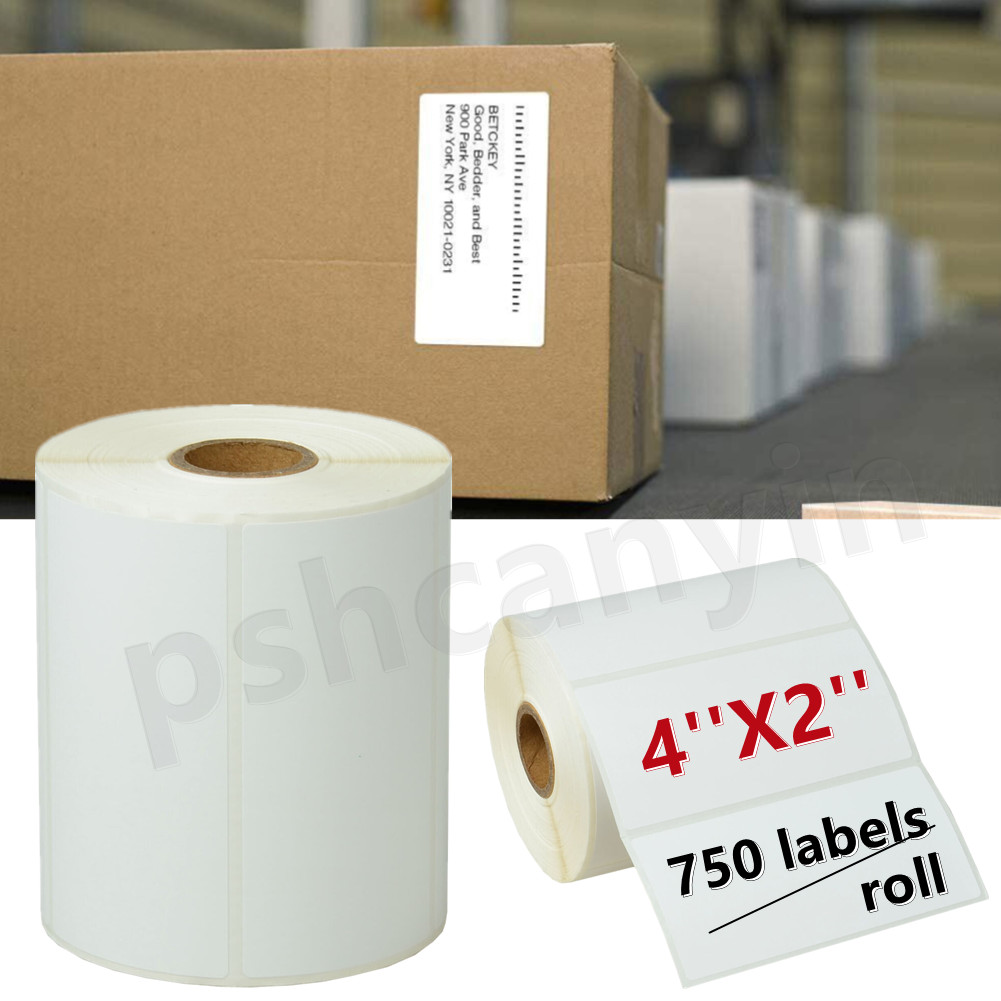 4”x2” Direct Thermal Shipping Labels 750 Labels Per Roll for For Zebra&Rollo