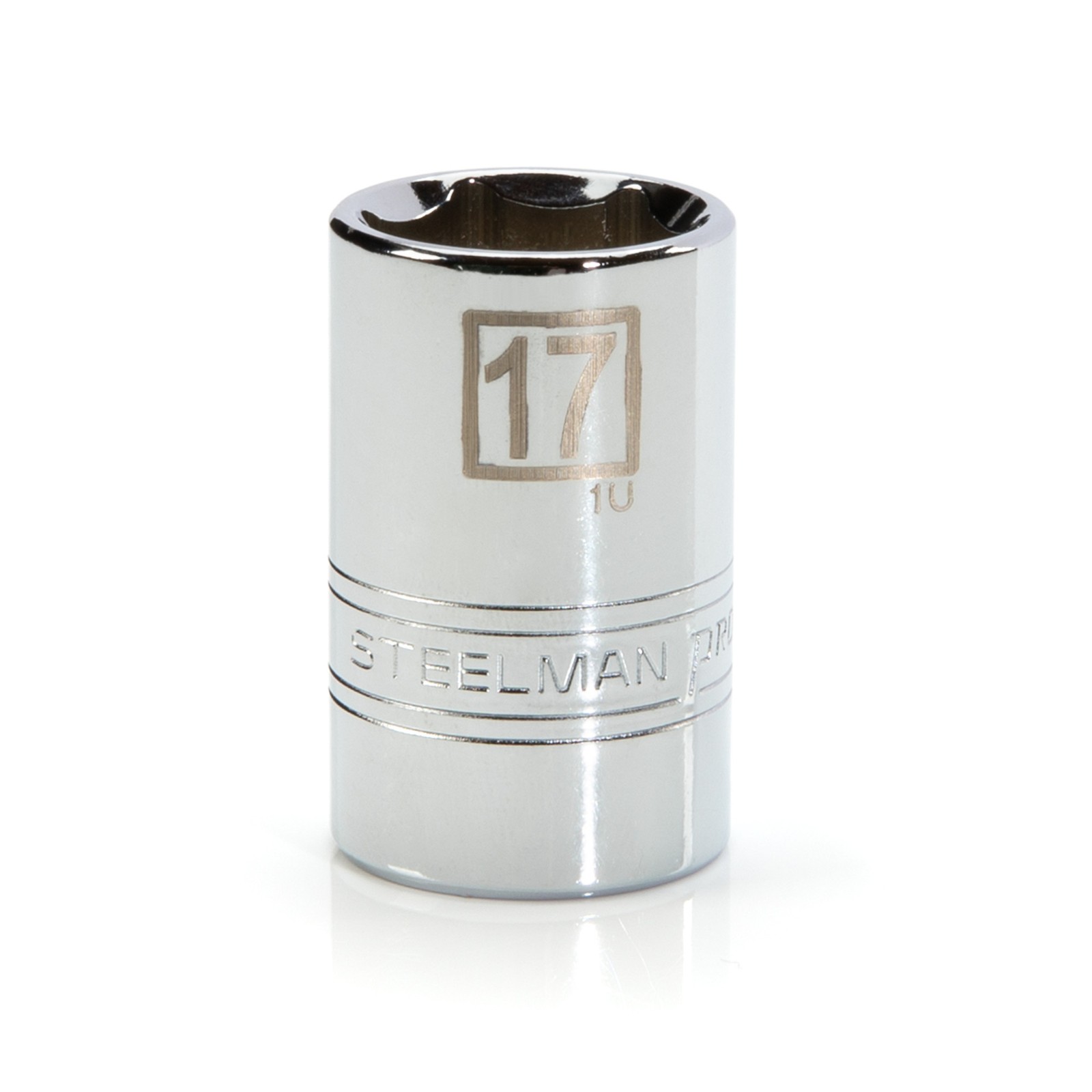 STEELMAN PRO 1/2-Inch Drive x 17mm Shallow 6-Point Metric Socket, 78314