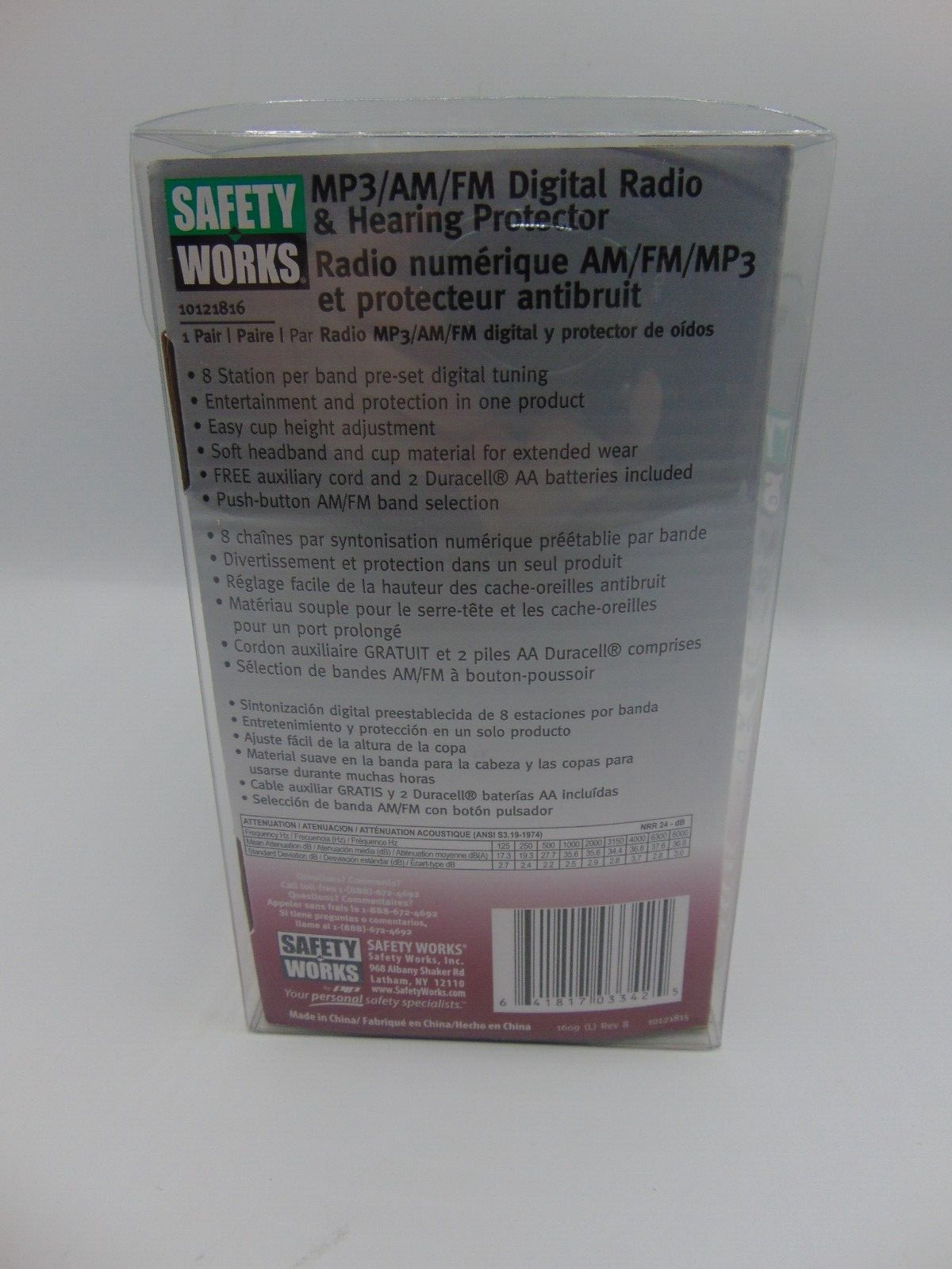 Safety Works Hearing Protector Headphones Digital Radio MP3/AM/FM #10121816 New