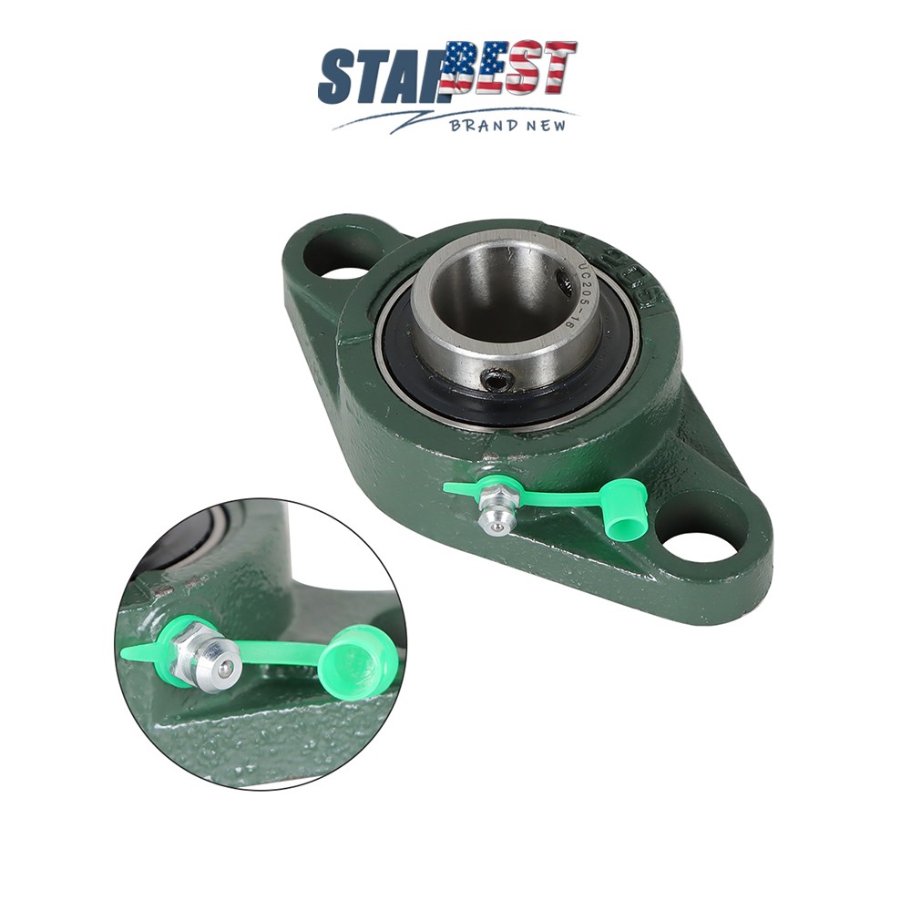 UCFL205-16 Pillow Block Flange Bearing 1″ Bore 2 Bolt Solid Base 10PCS
