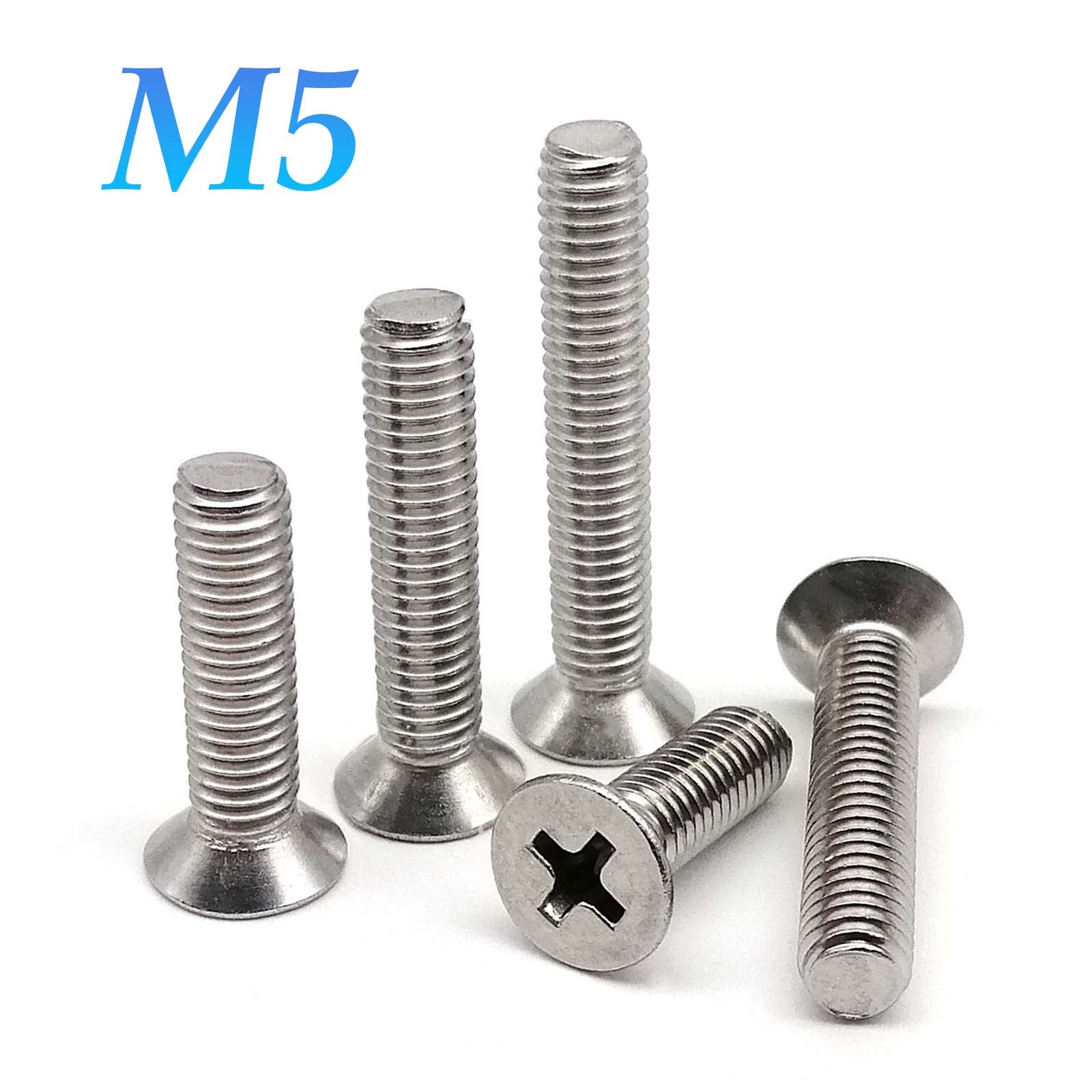 M5 Phillips Machine Screws stainless steel Countersunk Flat Head Bolts DIN 965