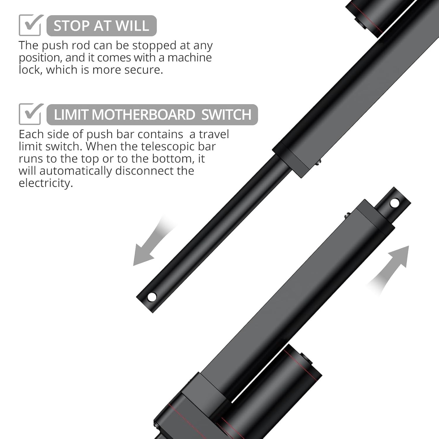 12V Linear Actuator with Remote IP65 Waterproof Stroke 2″~40″ 6inch 8inch 1000MM