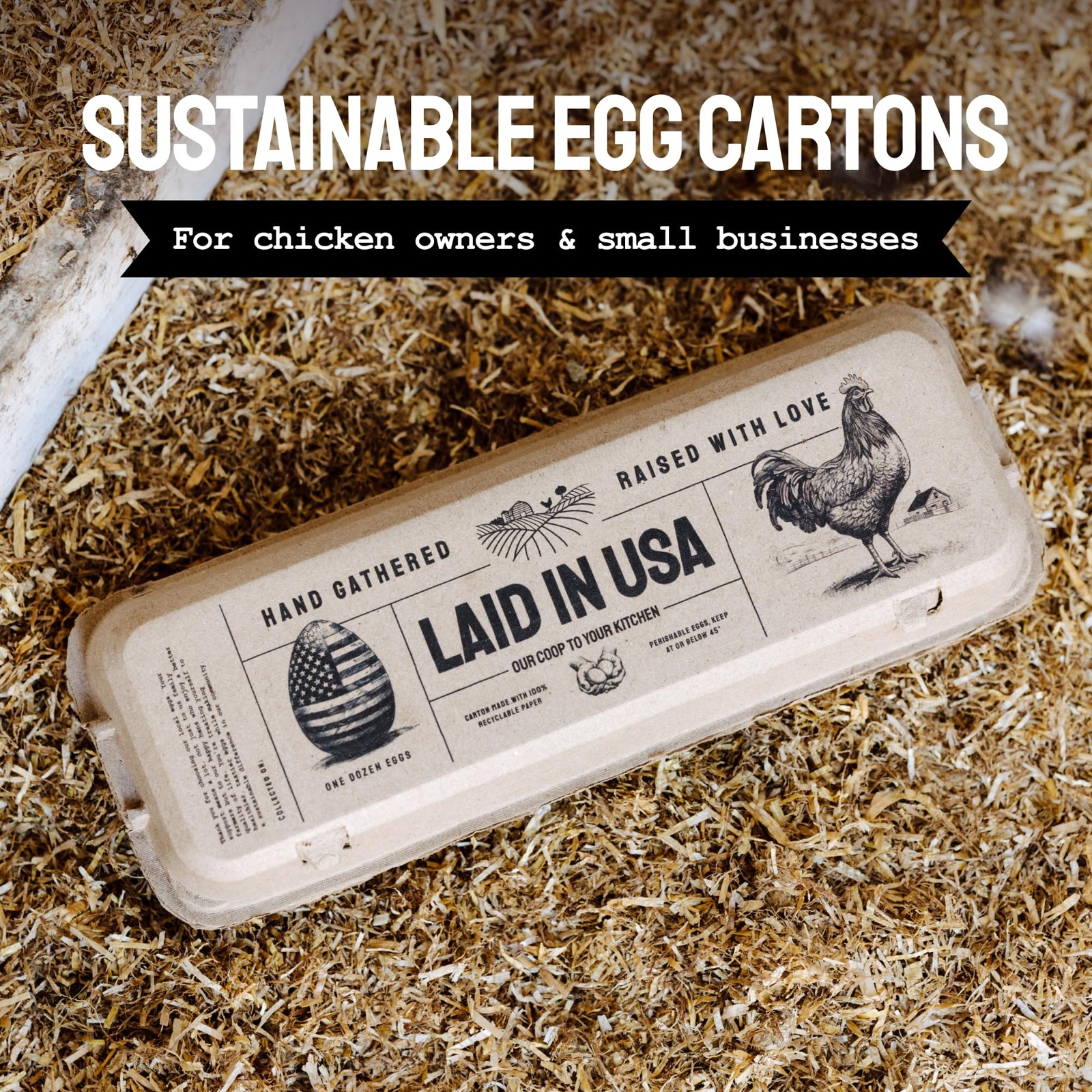24 PCS Reusable Recycled Paper Pulp Egg Cartons 12Count Small To XL Sizes