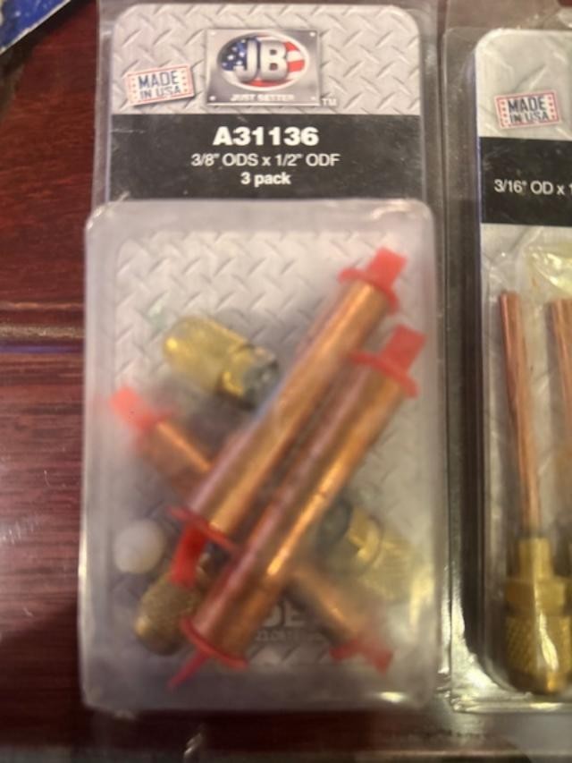 LOT OF 3, JB Just Better A31734 1/4” (3-pack), A31136 (3-PACK), A31003 (5-PACK)