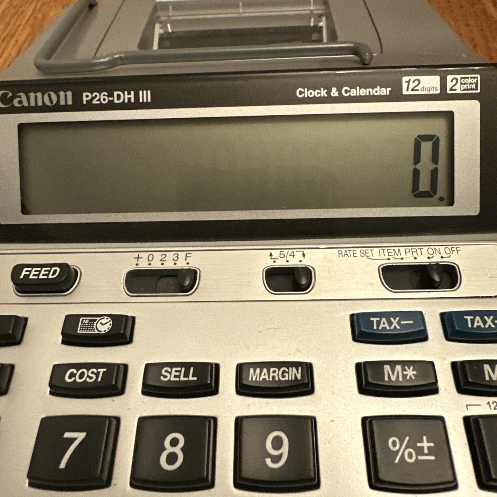 Canon P26 DH III Printing Calculator Clock and Calendar Tested W/batteries
