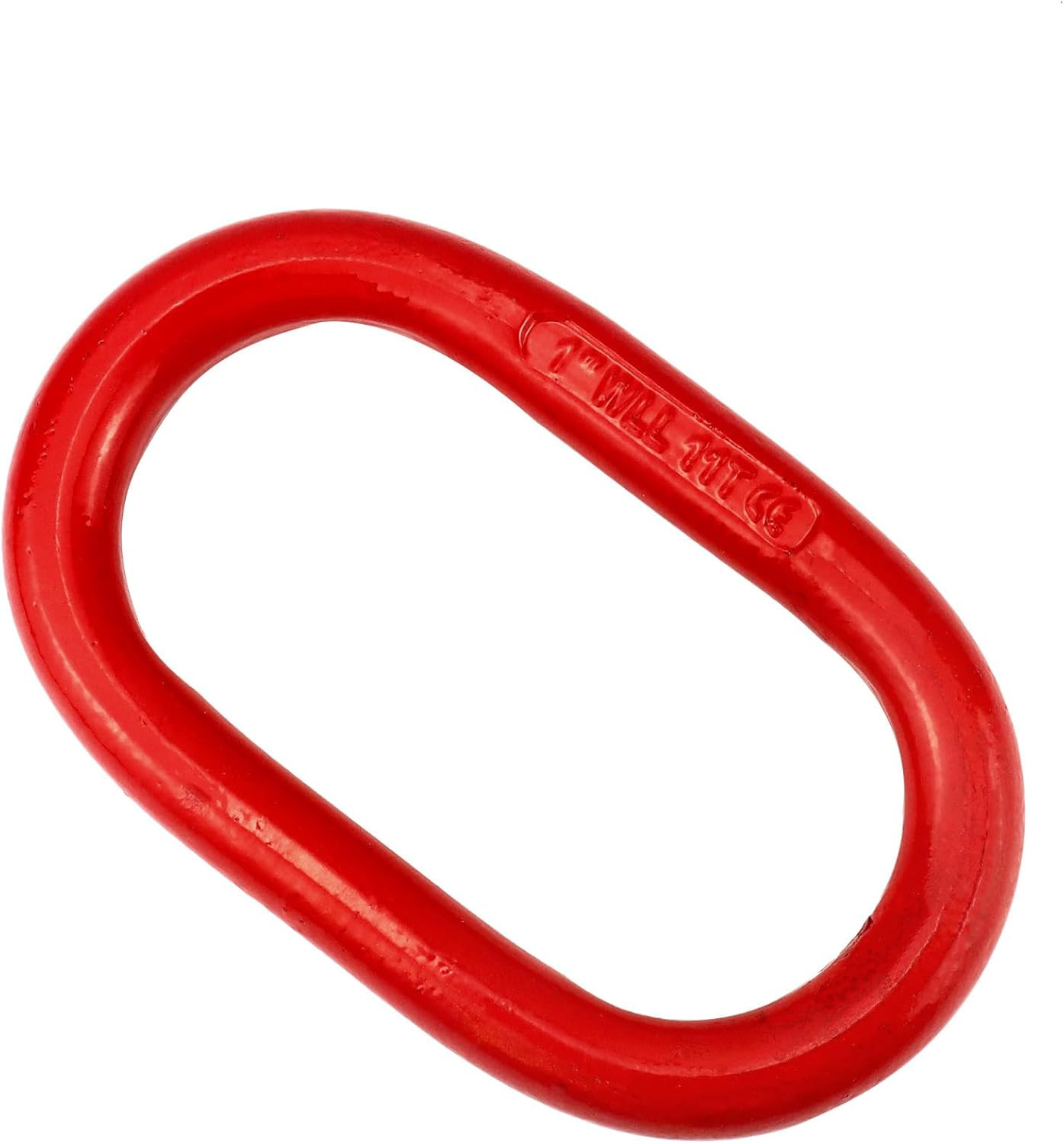 1in G80 Oblong Master Link 24250 lb Steel Chain Lifting Ring Rigging Hoist HD