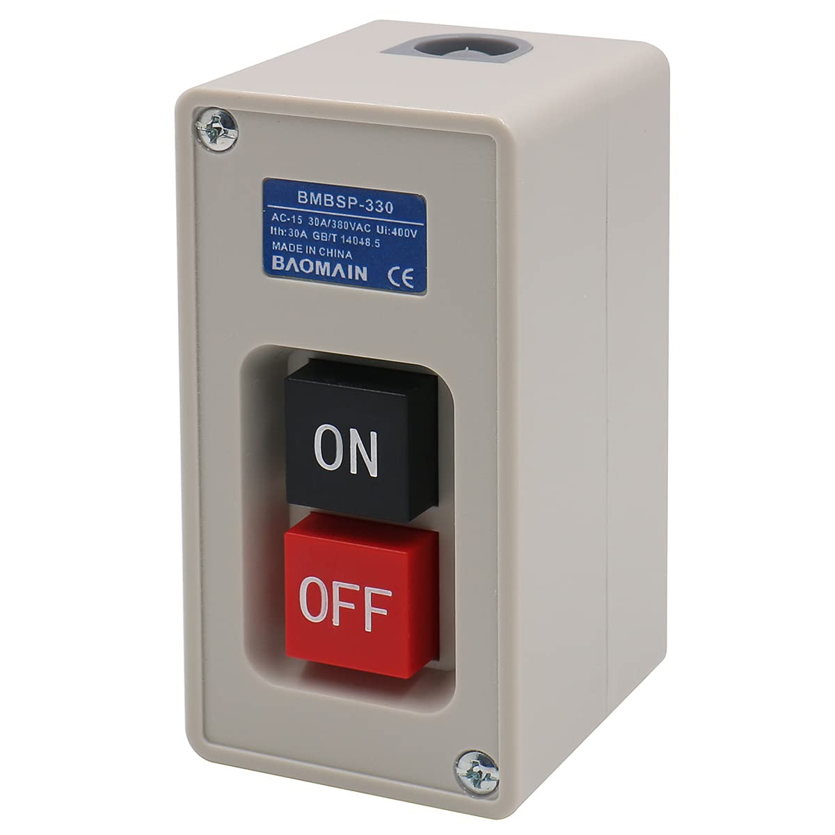 3-Phase 30A Motor Starter Switch,Self-Locking,Plastic Case | 3-Pole Self-Locking