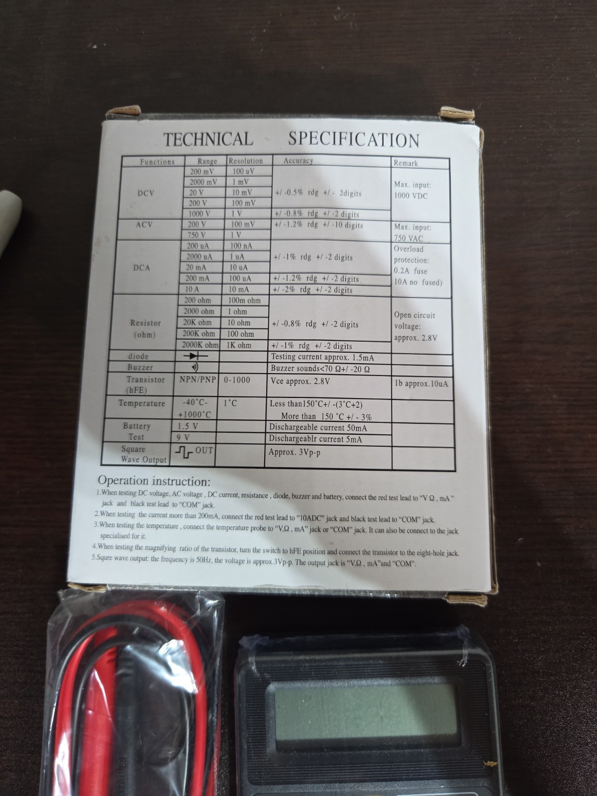 Digital Multimeter AC DC Voltage Volt 10 Amp Current Resistance Ohm Meter NEW!