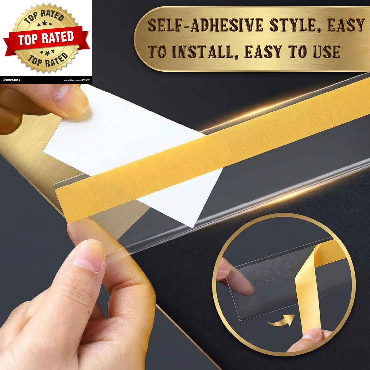 25 Pcs Shelf Label Strips 1.5»H X 48″ L Self Adhesive Shelf Label Holder Gondol