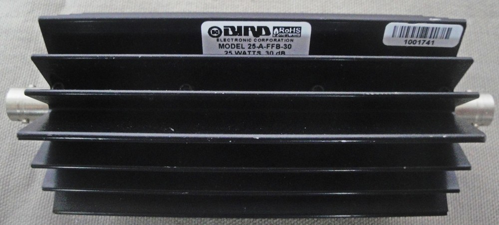 Bird 25-A-FFB-30 25 Watt 30dB 4 GHz Attenuator BNC (f)