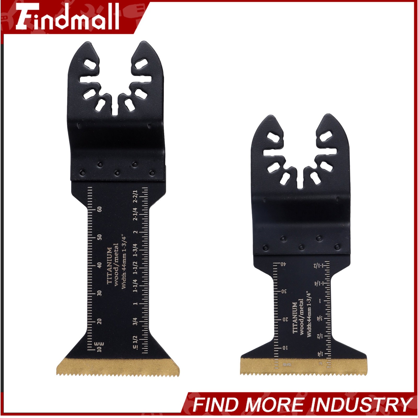 Findmall 12 Pcs Titanium Oscillating Saw Blades Extended Metal Cutting Blades