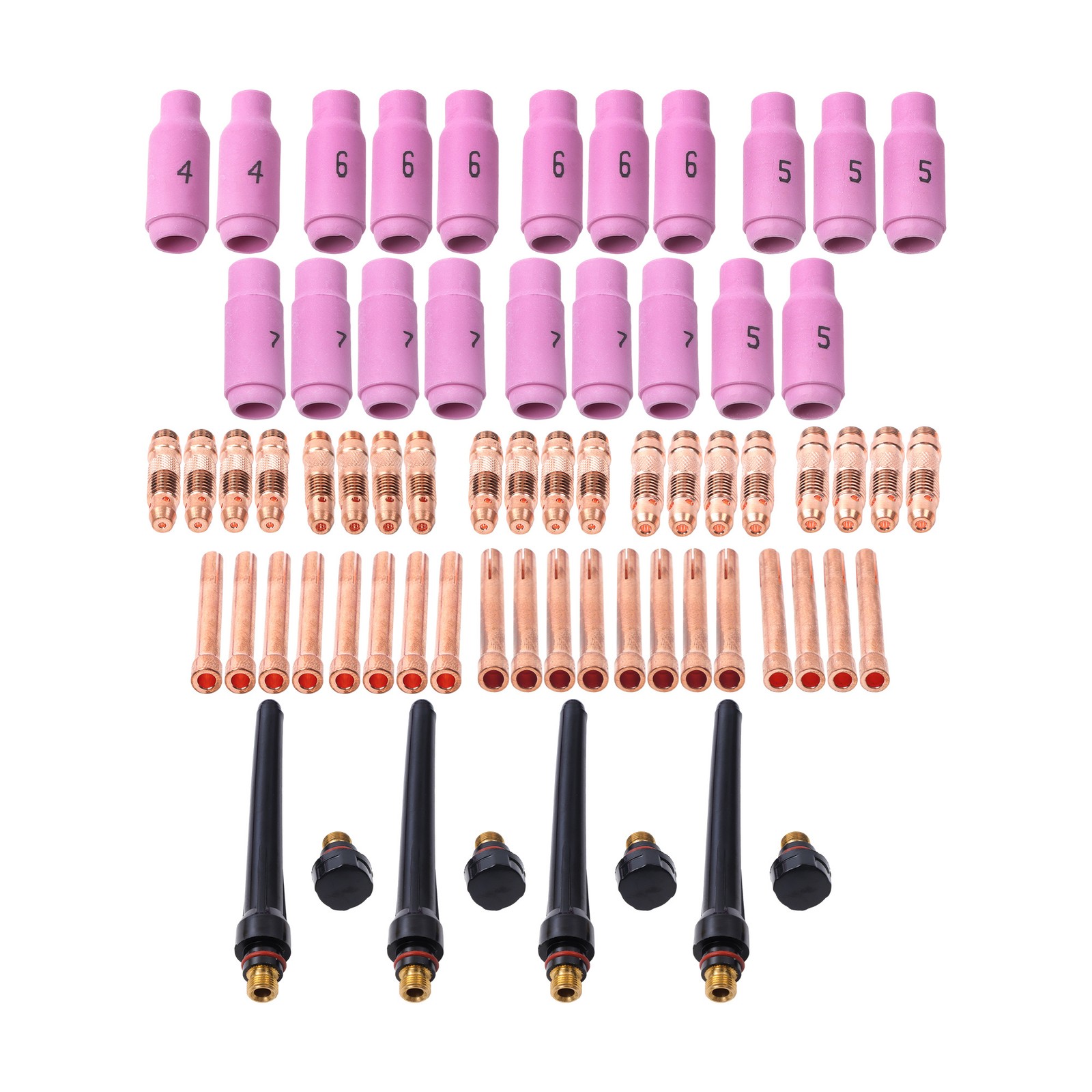 68Pcs TIG Torch Consumables KIT for TIG Welding Torch PTA DB SR WP 17 18 26