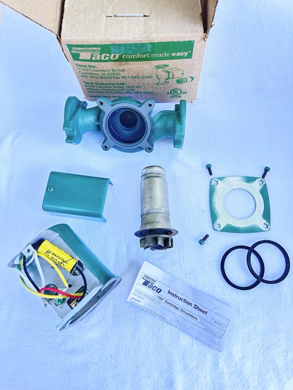 Taco 007-F5 Cast Iron Circulator, 1/25 HP Open Box Missing 1 Screw- See Photos
