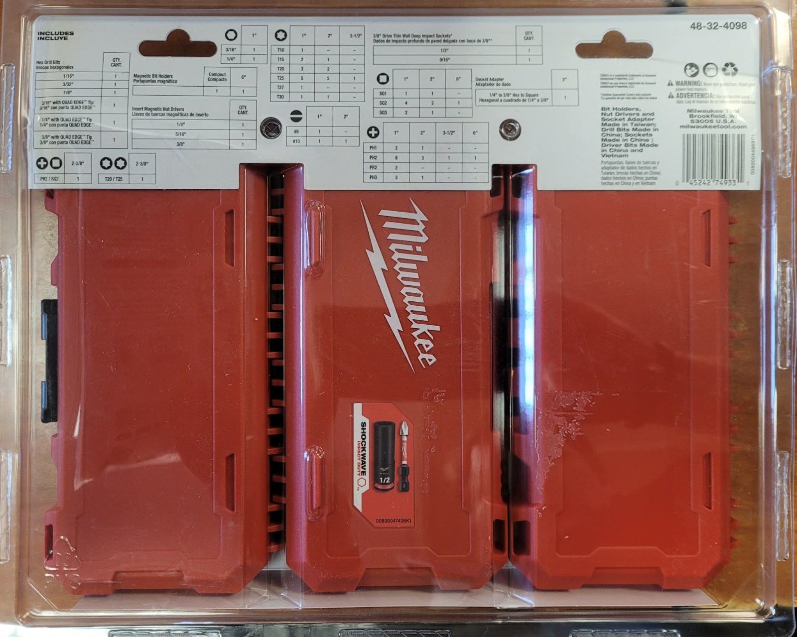 Milwaukee 48-32-4098 SHOCKWAVE Impact Duty Bit Set – NEW