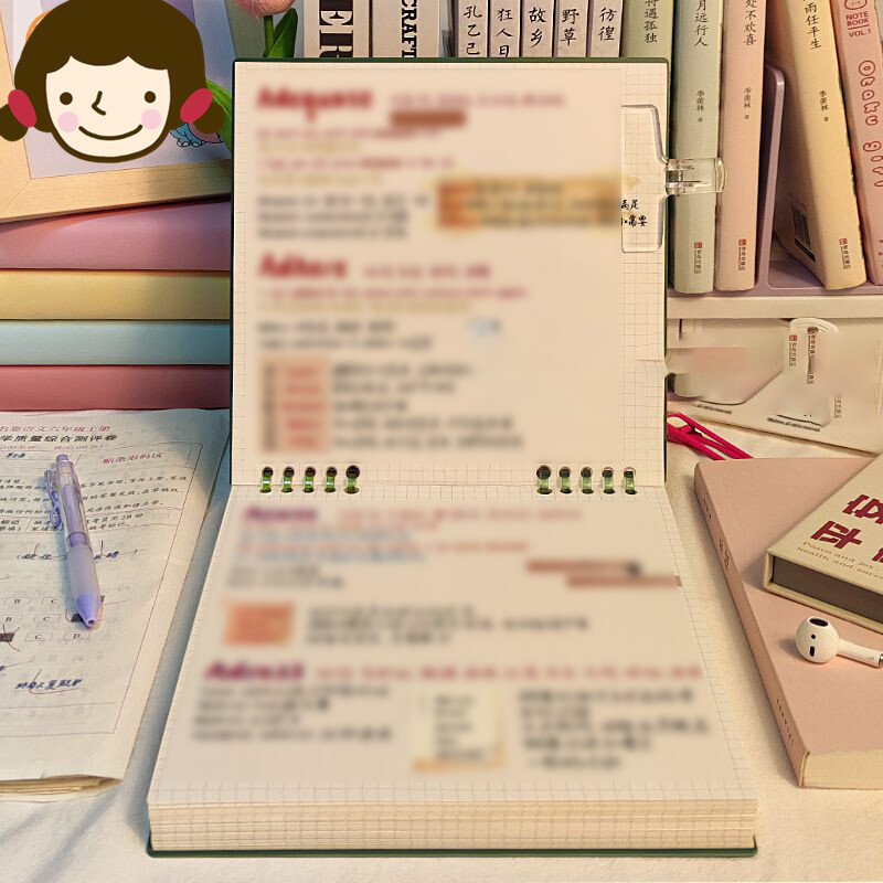 Flip Notepad Grid Notebook Diary Notebook Sketch Book Stationery School Supplies