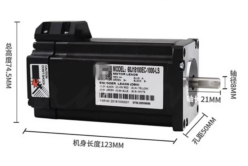 NEW 60 closed-loop stepper motor 60J18100EC-1000-LS 3.5NM shaft diameter 8*21mm