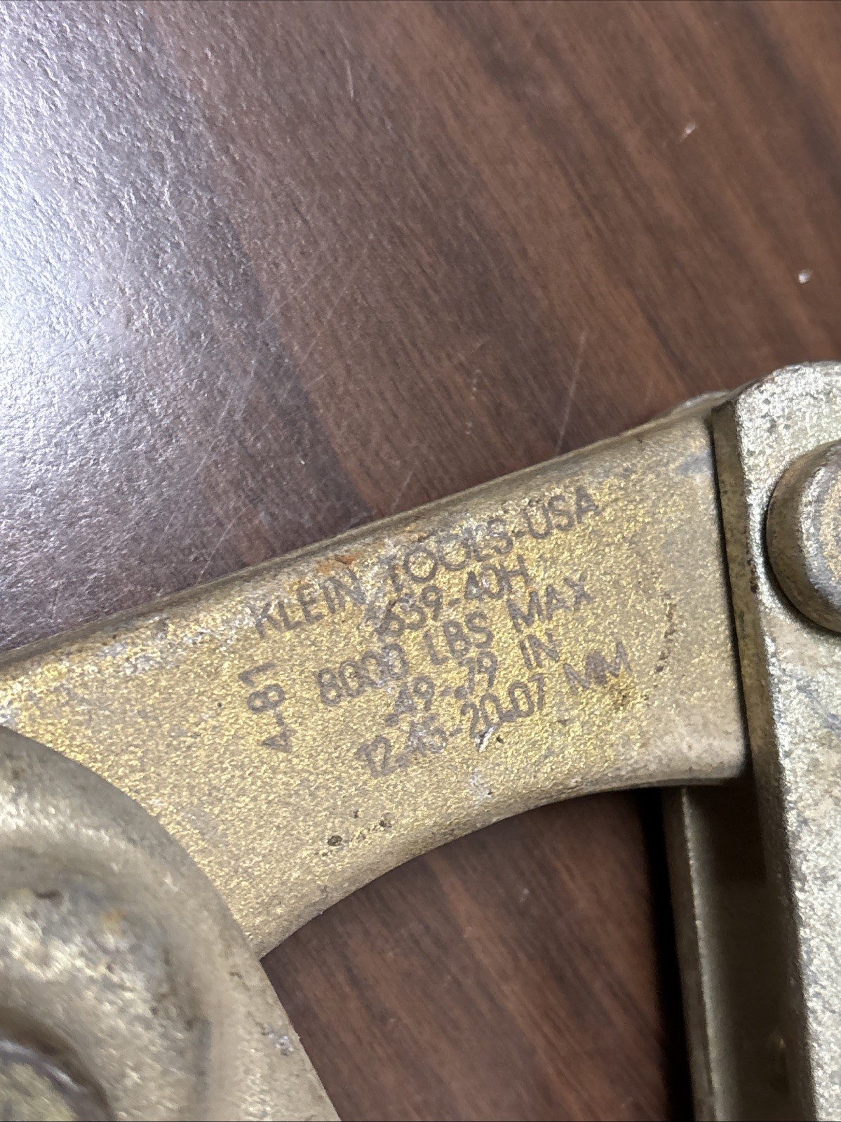 Klein Tools 1659-40H, 8000 Lbs Max, .49-.79 IN, 12.45-20.07 MM Grip LINEMAN