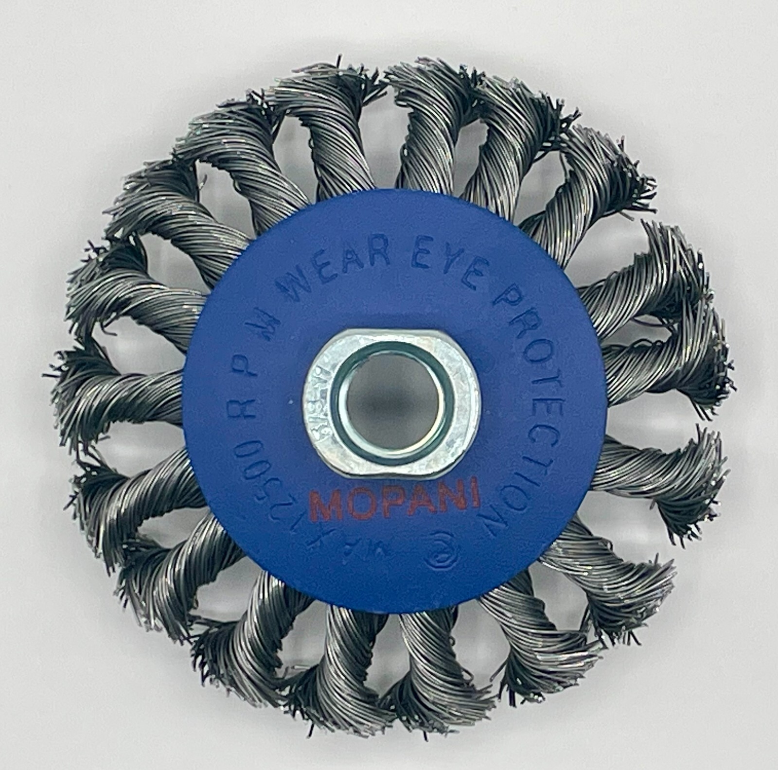 12-Pcs Wheel Wire Brush 4-Inch (4″ Twisted/Knotted) 5/8″-11 UNC Angle Grinder