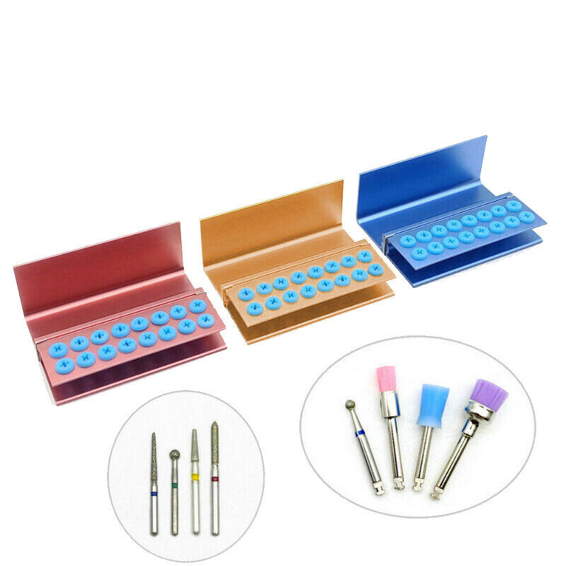 10/16/24 Hole Dental Burs Block Holder Disinfection Case For High Low Speed Burs