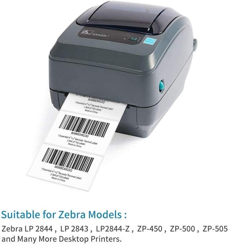4”x2” Direct Thermal Shipping Labels 750 Labels Per Roll for For Zebra&Rollo