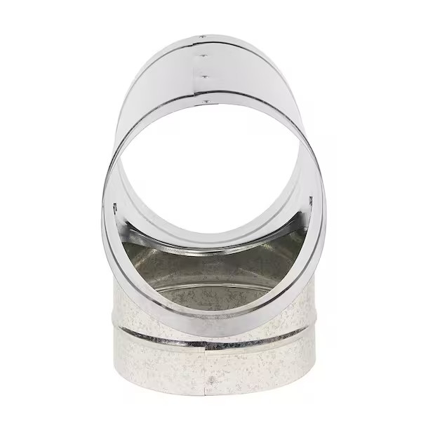 Master Flow Round Tee 5in Galvanized Steel HVAC Duct Fitting Vent Pipe Connector