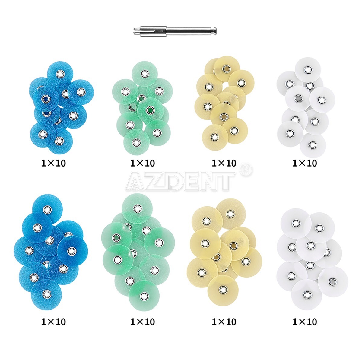 80pcs Dental Composite Finishing Polishing Discs assorted kit + Mandrel NO1.075