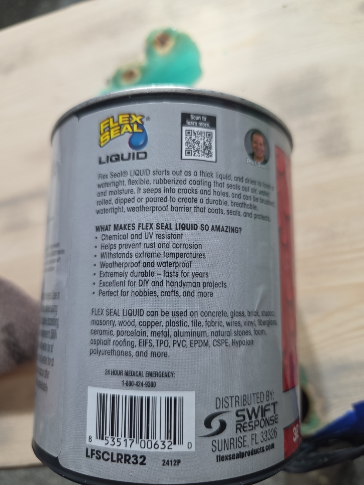 Flex Seal LFSCLRR32 Liquid Rubber Sealant