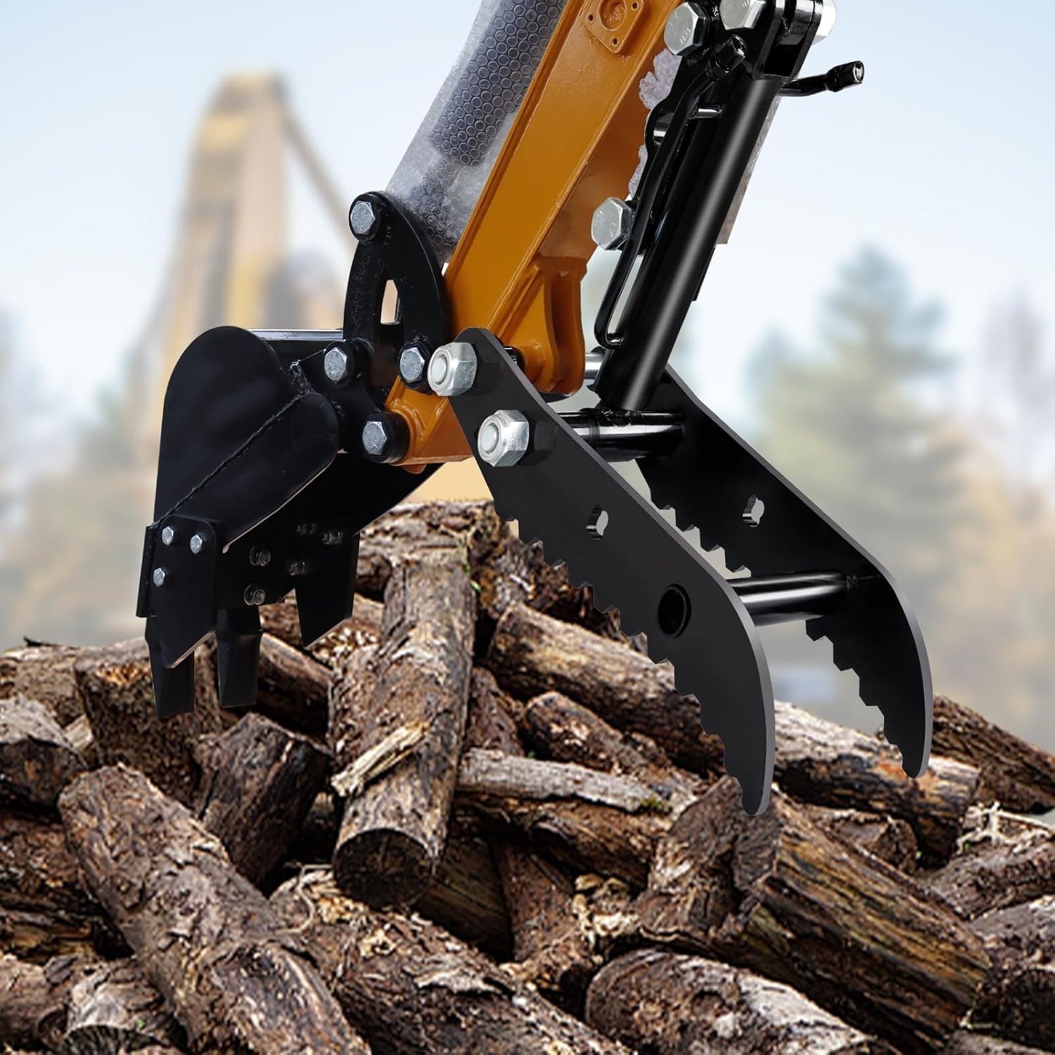 L-Shaped Mini Excavator Attachment Hydraulic Clip Thumb For 1-2 Ton Digger