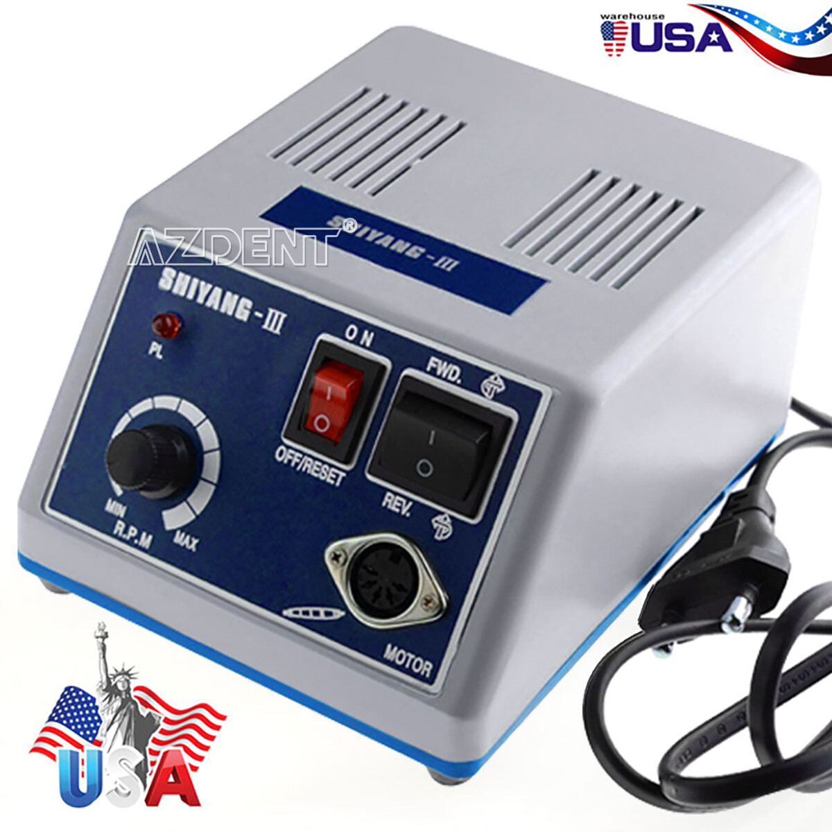 Dental Lab Marathon 35k rpm Electric Micro motor Polishing Drill Handpiece/Burs