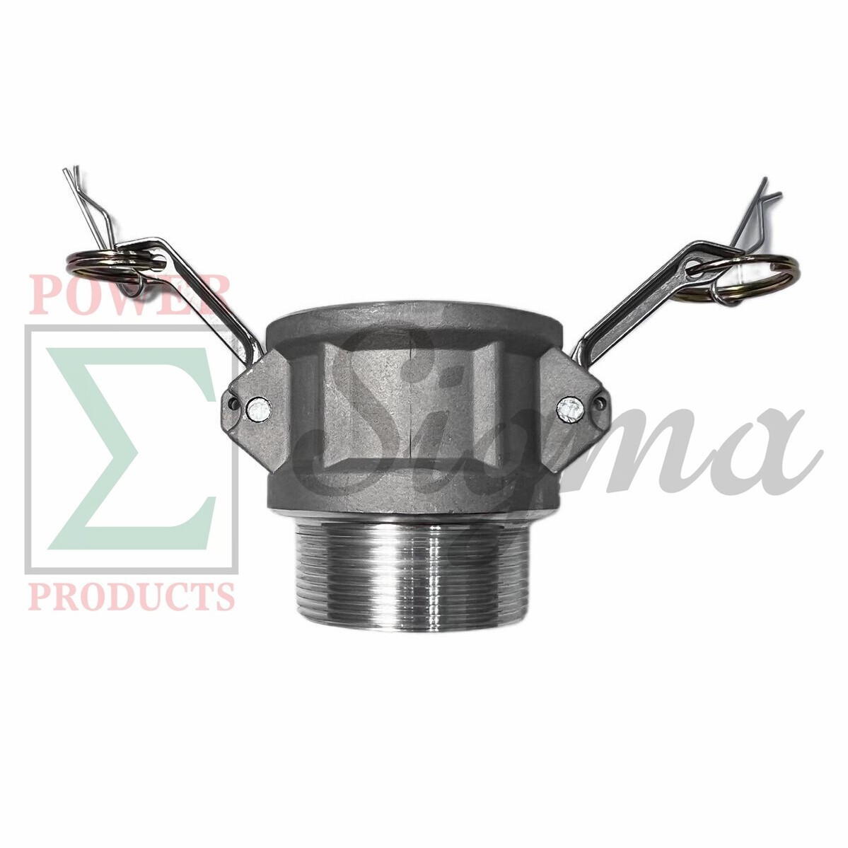 Sigma 2″ IN Aluminum Type B Camlock and Groove Hose Fitting Plug x NPT Male