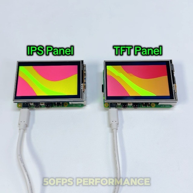 3.5″ Touch Screen IPS LCD Monitor for Raspberry Pi 5/4B/3B+/Zero 2W, 50 FPS, 65K