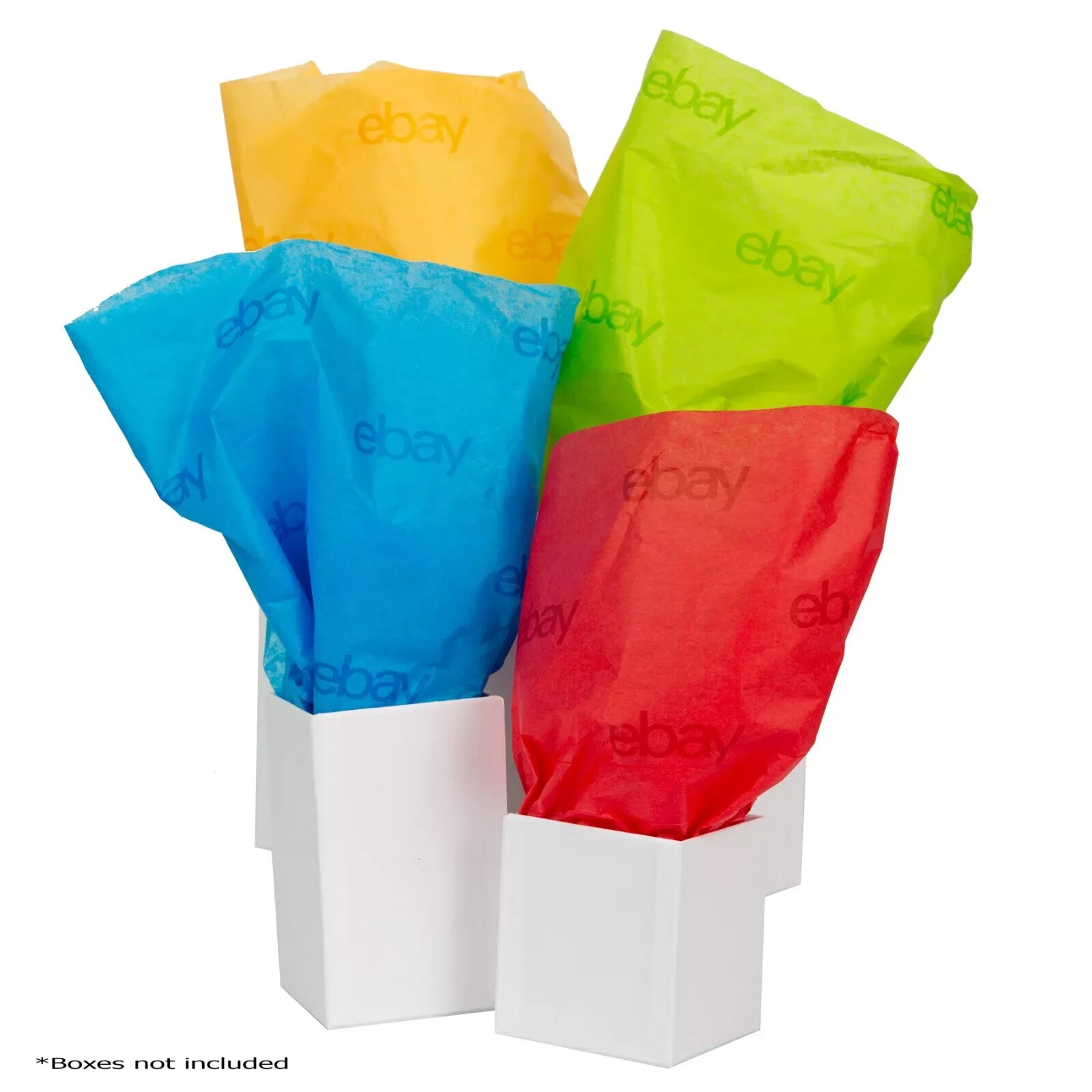 37 New EBAY Tissue Paper – Red, Blue, yellow and Green 20″ x 30″ sheets