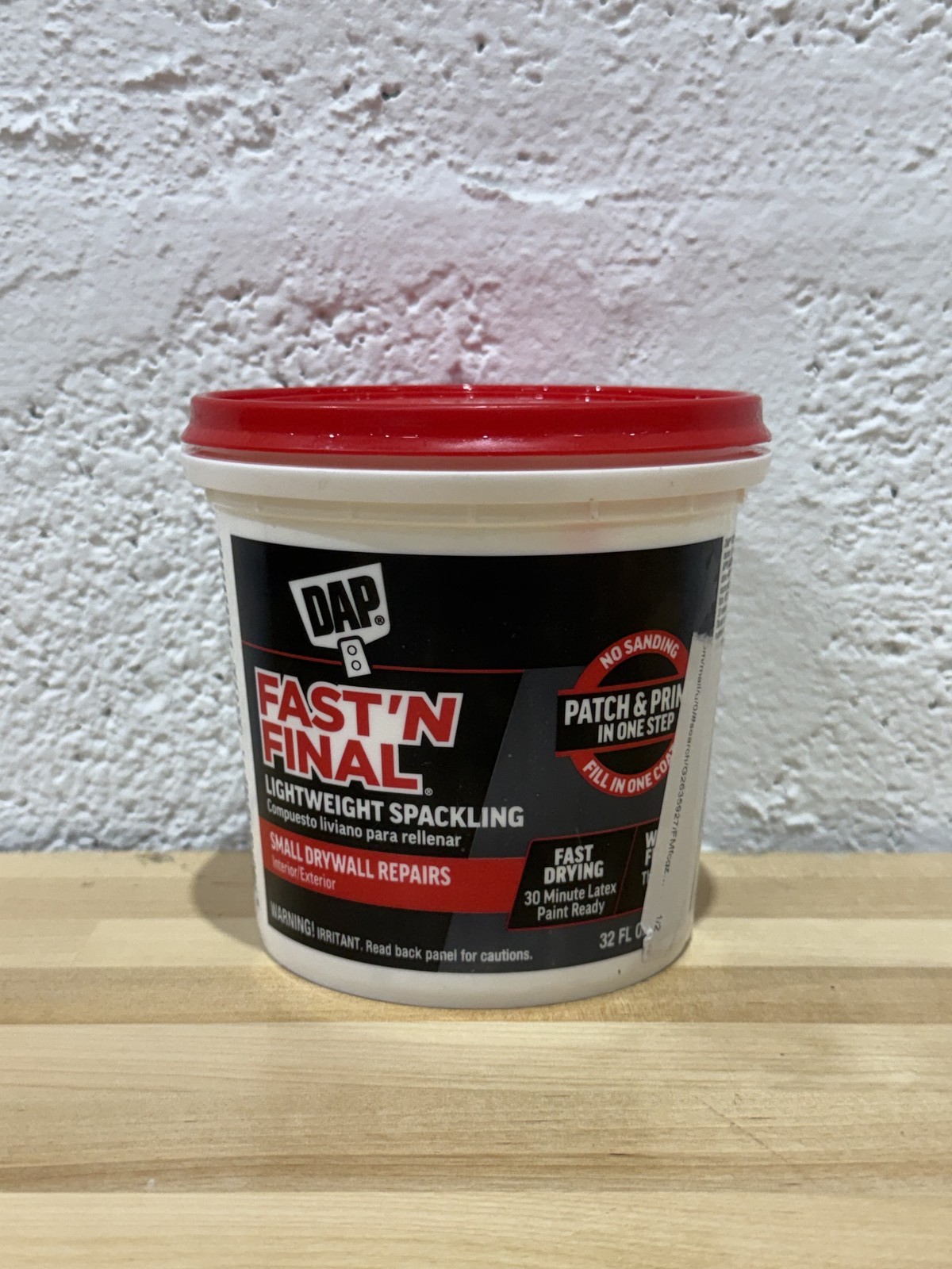 Dap Fast’n Final Lightweight Wall Fillers Spackling Quart 7079812142