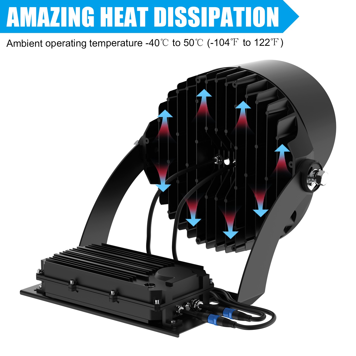 LED Beam Stadium Flood Light 600W 90000 Lumen Commercial Outdoor Arena Spotlight