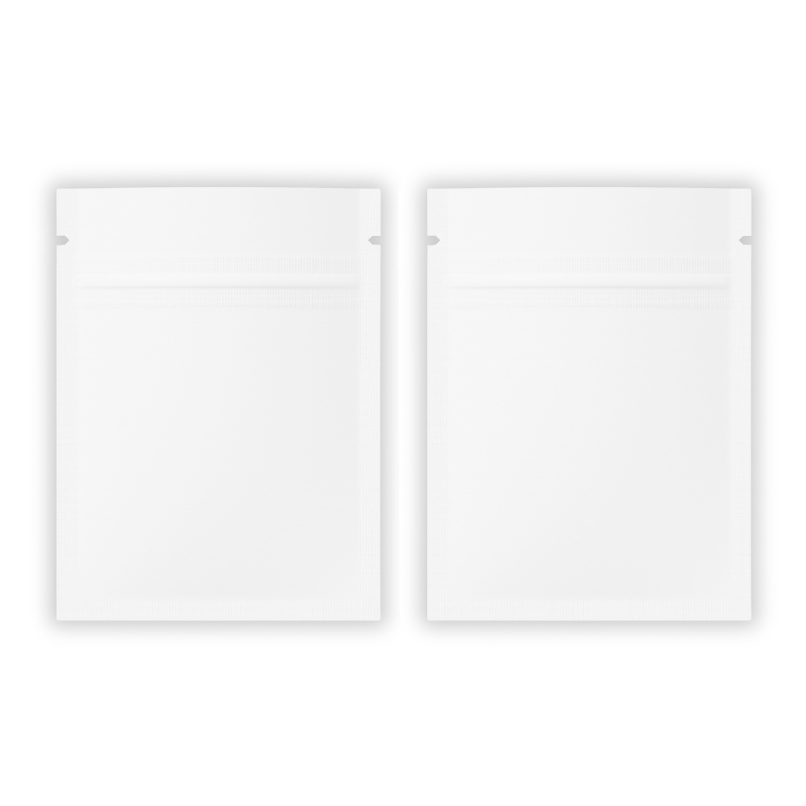 100/200/500 Matte White Mylar Foil Smell Proof Reclosable Zipper Seal Lock Bags