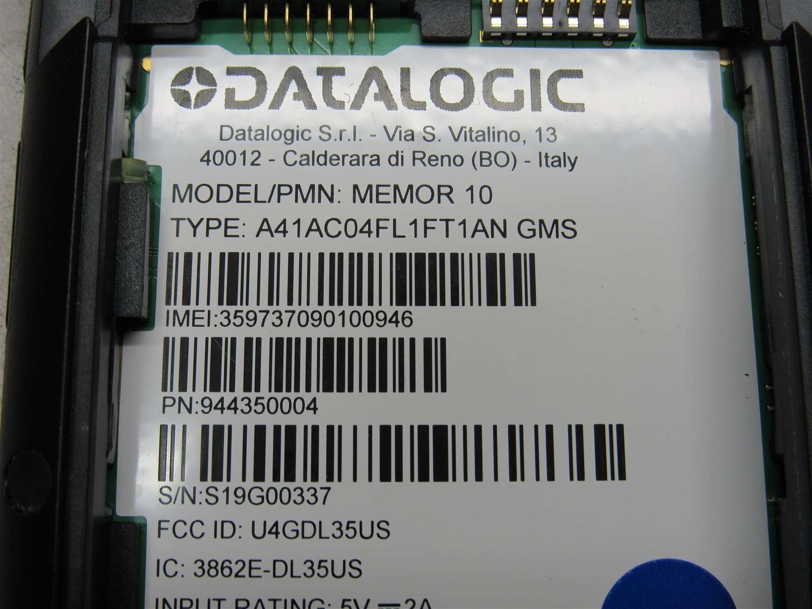 Datalogic Memor 10 Mobile Computer 944350004 Android 8.1 with Battery