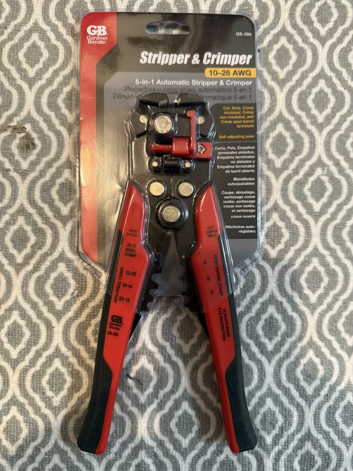 GB GS-395 Automatic Wire Stripper/Cutter ***New Sealed Package*** 10-26 AWG