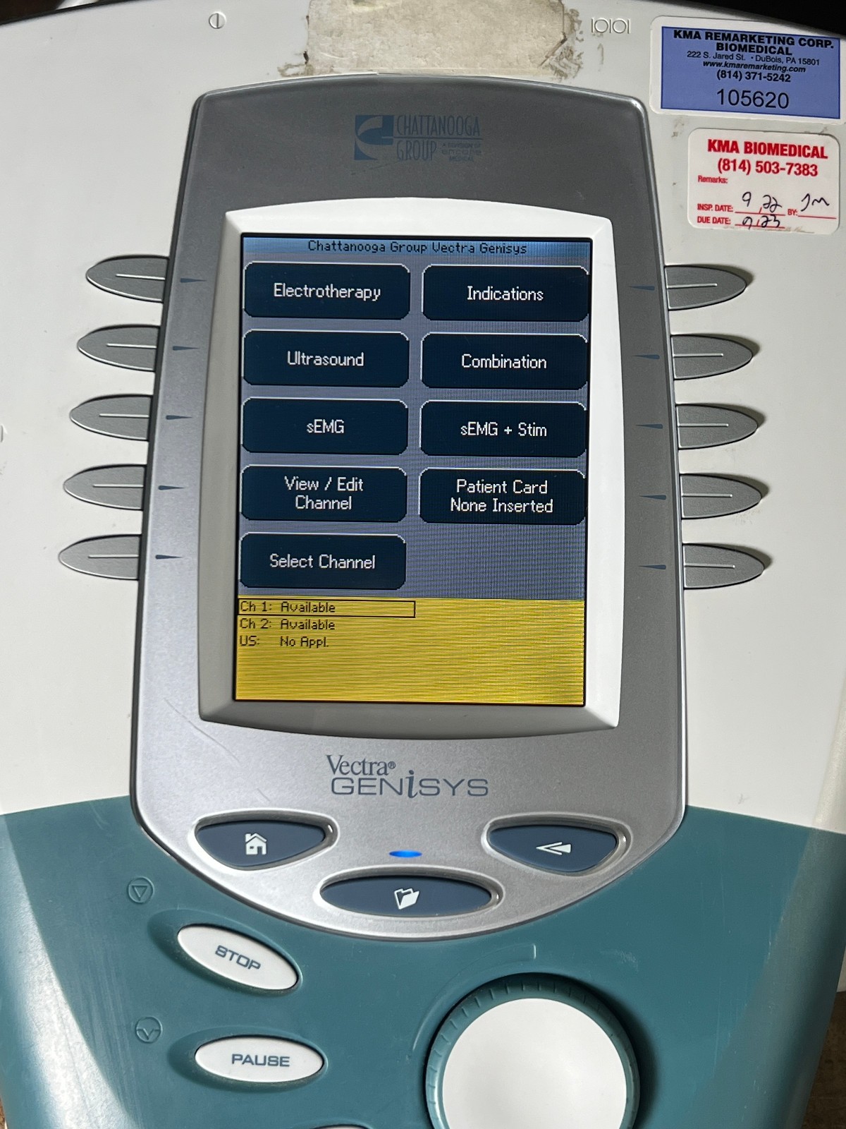 Chattanooga 2761 Vectra Genisys 2-Channel Ultrasound w/ Probe / extras