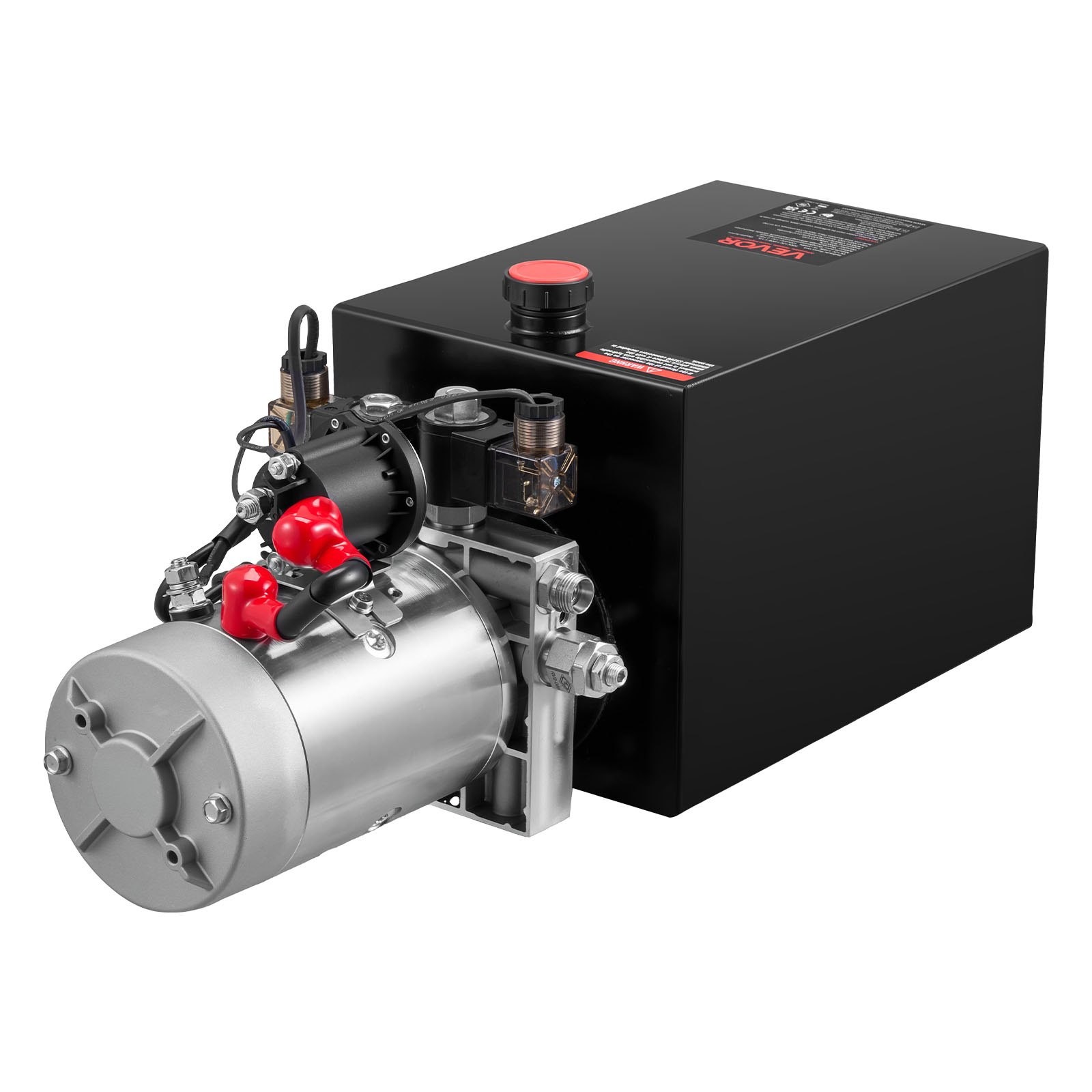 12 Quart Hydraulic Power Unit, Double Acting Dump Trailer Pump, 3200 PSI Max Rel