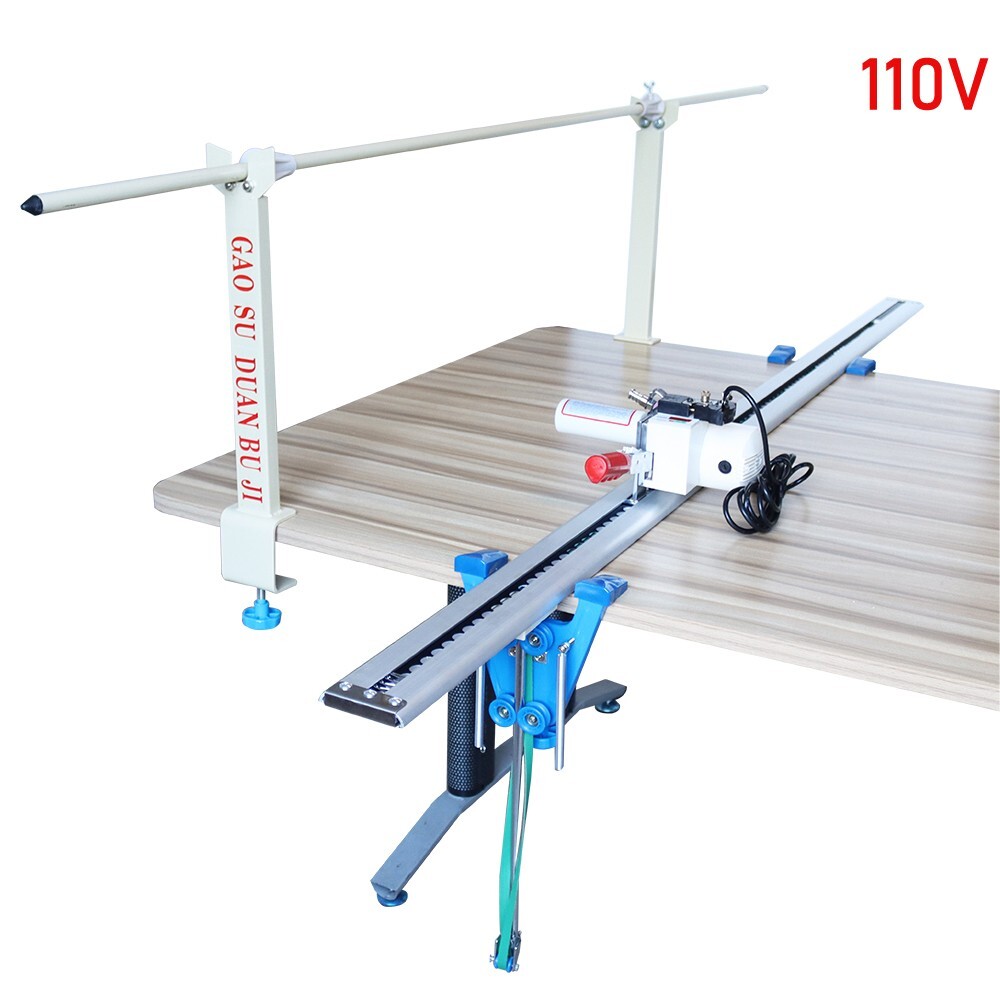 High Speed 110V 74.8″ Fabric Cutter Leather Textiles Cutting Machine 86.6″ Rack